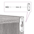 Scaffali da parete 4 pcs Grigio Sonoma 26 x 15 x 26 cm