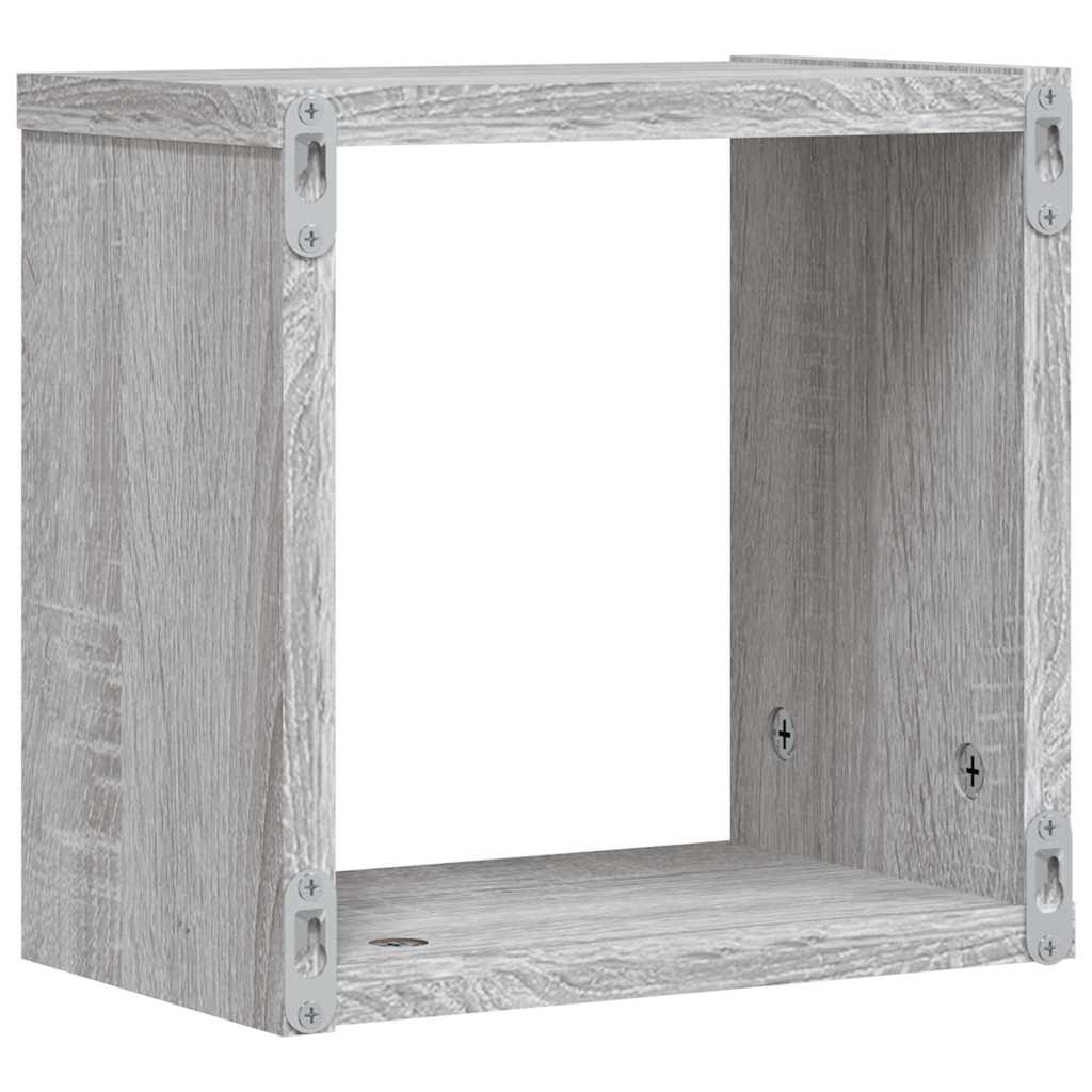 Scaffali da parete 4 pcs Grigio Sonoma 26 x 15 x 26 cm