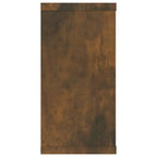 Mensole Parete Cubo 4pz Rovere Fumo 100x15x30 Legno Multistrato
