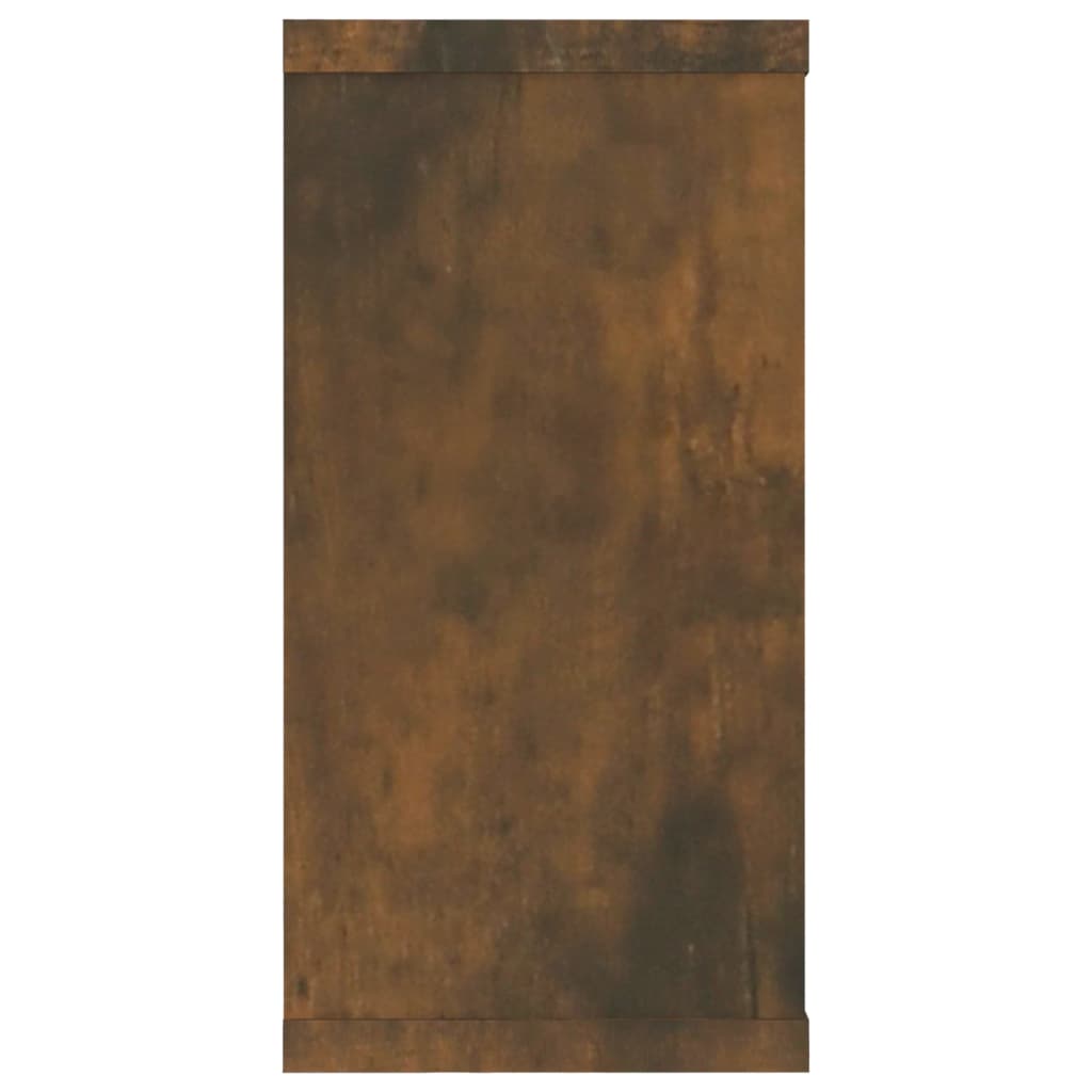 Mensole Parete Cubo 4pz Rovere Fumo 100x15x30 Legno Multistrato