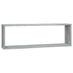 Mensole Cubo Muro 2 Grigio Sonoma 80x15x26,5 Legno Multistrato