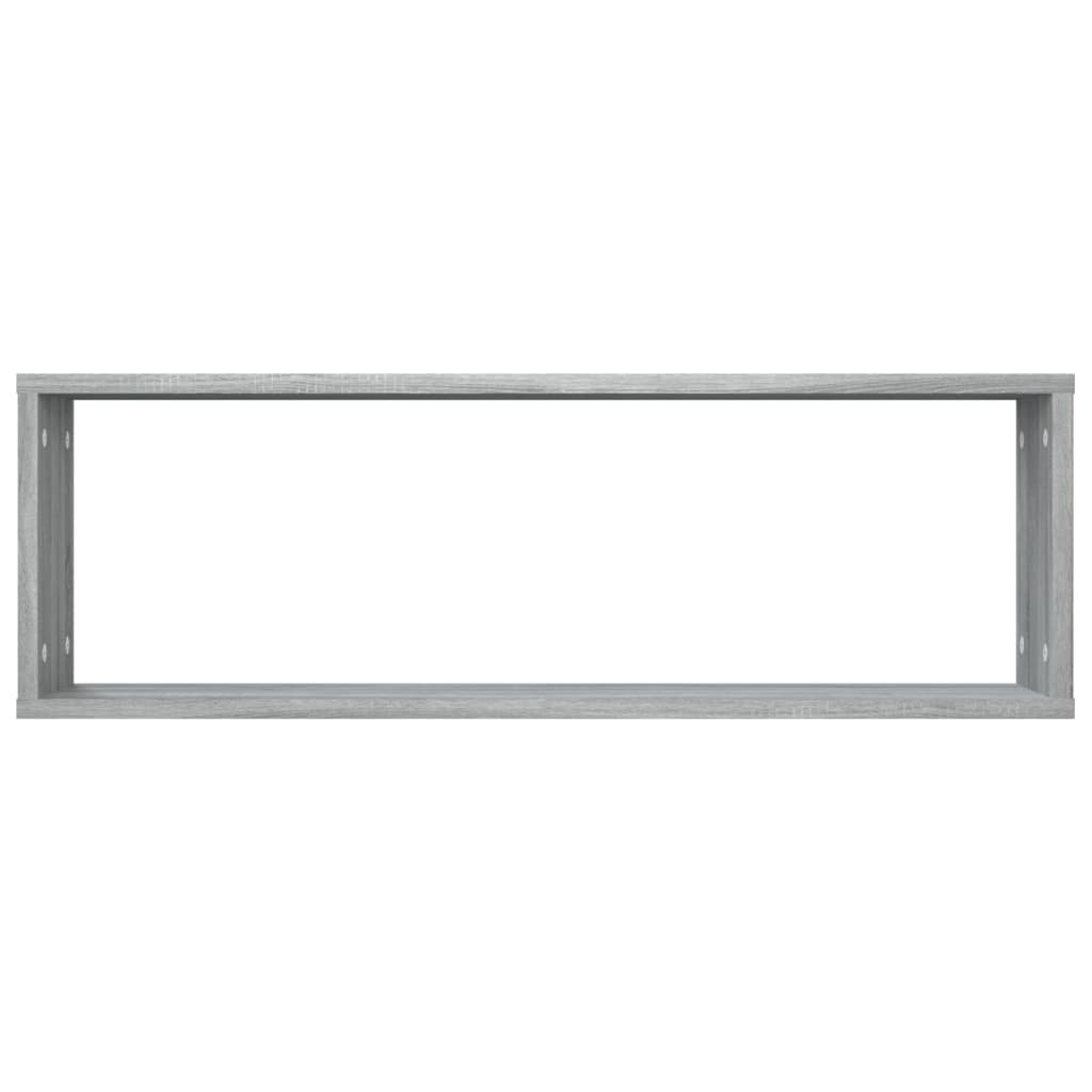 Mensole Cubo Muro 4 Grigio Sonoma 80x15x26,5 Legno Multistrato