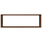 Mensole Muro Cubo 2 Rovere Marrone 80x15x26,5 Legno Multistrato
