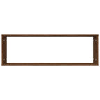 Mensole Muro Cubo 4 Rovere Marrone 80x15x26,5 Legno Multistrato