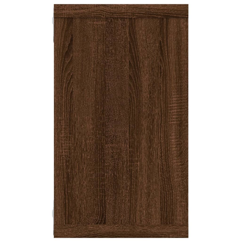 Mensole Muro Cubo 4 Rovere Marrone 80x15x26,5 Legno Multistrato