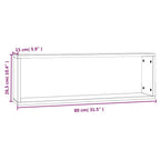 Mensole Muro Cubo 4 Rovere Marrone 80x15x26,5 Legno Multistrato