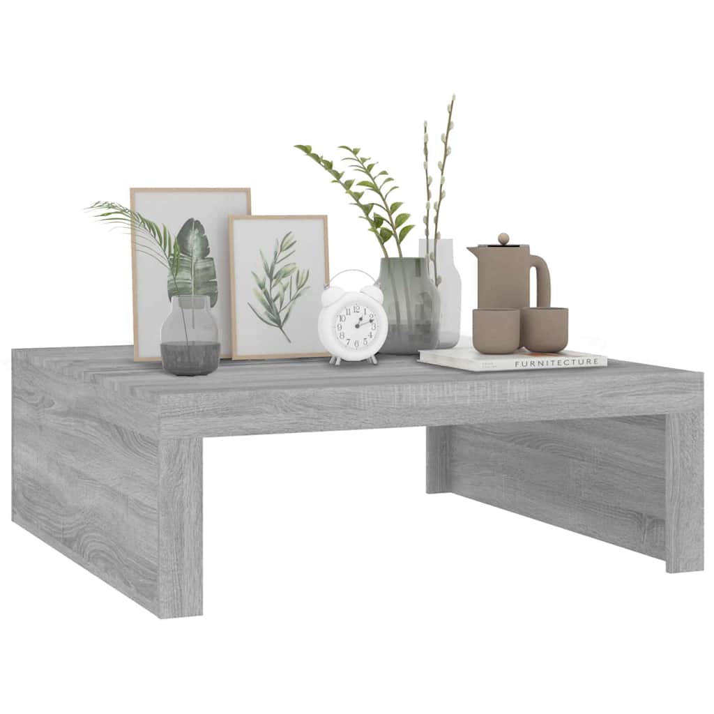 Tavolino Salotto Grigio Sonoma 100x100x35 cm Legno Multistrato