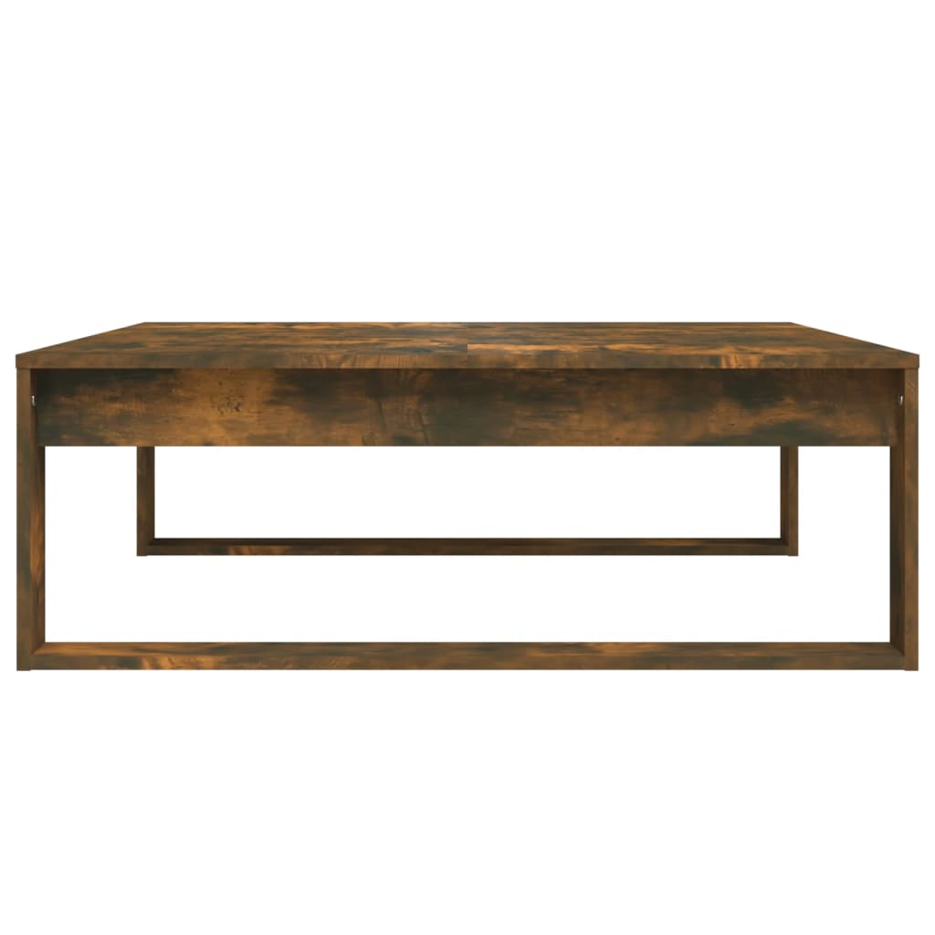 Tavolino da Salotto Rovere Fumo 100x100x35 cm Legno Multistrato