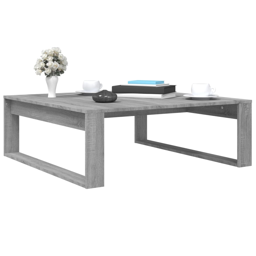 Tavolino Salotto Grigio Sonoma 100x100x35 cm Legno Multistrato