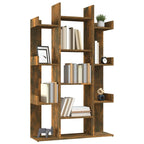 Libreria Rovere Fumo 86x25,5x140 cm in Legno Multistrato