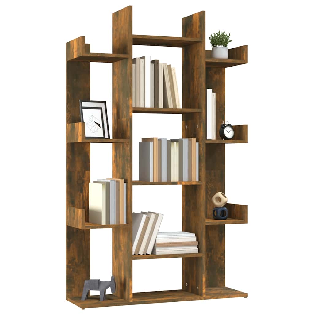 Libreria Rovere Fumo 86x25,5x140 cm in Legno Multistrato