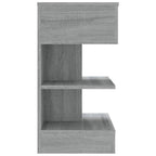 Comodino Grigio Sonoma 40x35x65 cm in Legno Multistrato