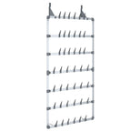 Scarpiera Pensile Argento 66x13x139 cm