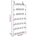 Scarpiera Pensile Argento 66x13x139 cm