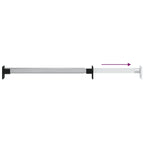 Aste Telescopiche per Armadi 2 pz Argento 58-100 cm