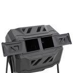 Compostiera da Giardino Nera 73x64x95 cm da 160 L
