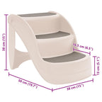 Scala per Cani Pieghevole con 3 Gradini 50x38x38 cm in Plastica