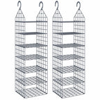 Organizer per Armadio da Appendere con 7 Ripiani 2 pz
