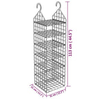 Organizer per Armadio da Appendere con 7 Ripiani 2 pz