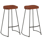 Sgabelli da Bar Gavin 2 pz 50x40x78 cm Legno Massello di Mango