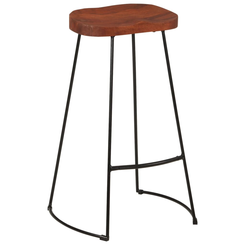Sgabelli da Bar Gavin 2 pz 50x40x78 cm Legno Massello di Mango