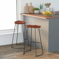 Sgabelli da Bar Gavin 2 pz 50x40x78 cm Legno Massello di Mango