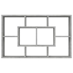 Mensola a Muro Grigio Cemento 85x16x52,5cm in Legno Multistrato