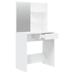 Toeletta con Specchio Bianco 74,5x40x141 cm