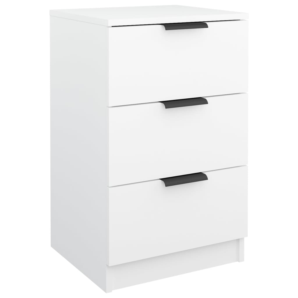 Comodini 2 pz Bianchi 40x36x65 cm