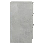 Comodino Grigio Cemento 40x36x65 cm
