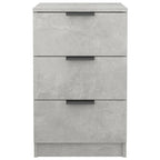Comodini 2 pz Grigio Cemento 40x36x65 cm