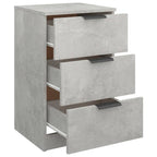 Comodini 2 pz Grigio Cemento 40x36x65 cm