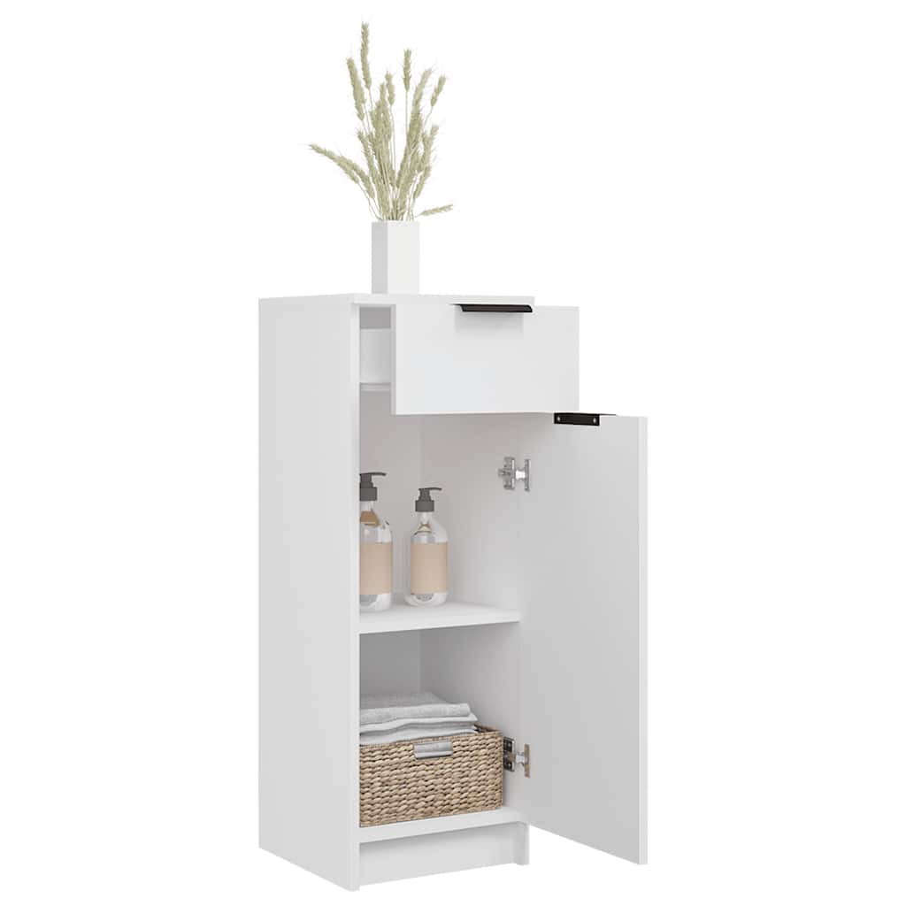Armadio da Bagno Bianco 32x33,5x90 cm in Legno Multistrato