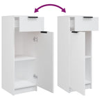 Armadio da Bagno Bianco 32x33,5x90 cm in Legno Multistrato