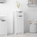 Armadio da Bagno Bianco 32x33,5x90 cm in Legno Multistrato