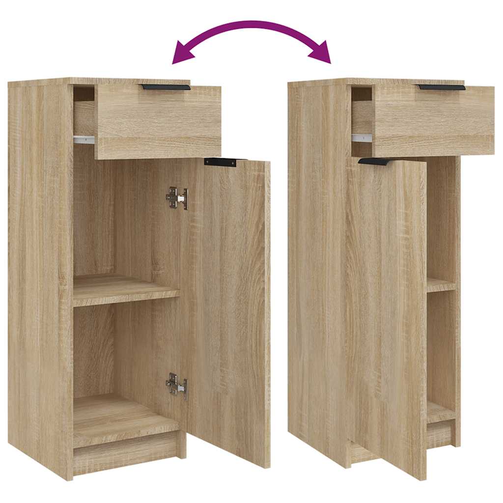 Armadio da Bagno Rovere Sonoma 32x33,5x90 cm in Legno Multistrato