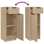 Armadio da Bagno Rovere Sonoma 32x33,5x90 cm in Legno Multistrato