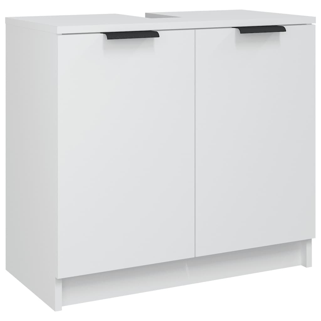 Armadietto da Bagno Bianco 64,5x33,5x59 cm in Legno Multistrato