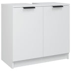 Armadietto da Bagno Bianco 64,5x33,5x59 cm in Legno Multistrato