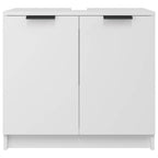 Armadietto da Bagno Bianco 64,5x33,5x59 cm in Legno Multistrato