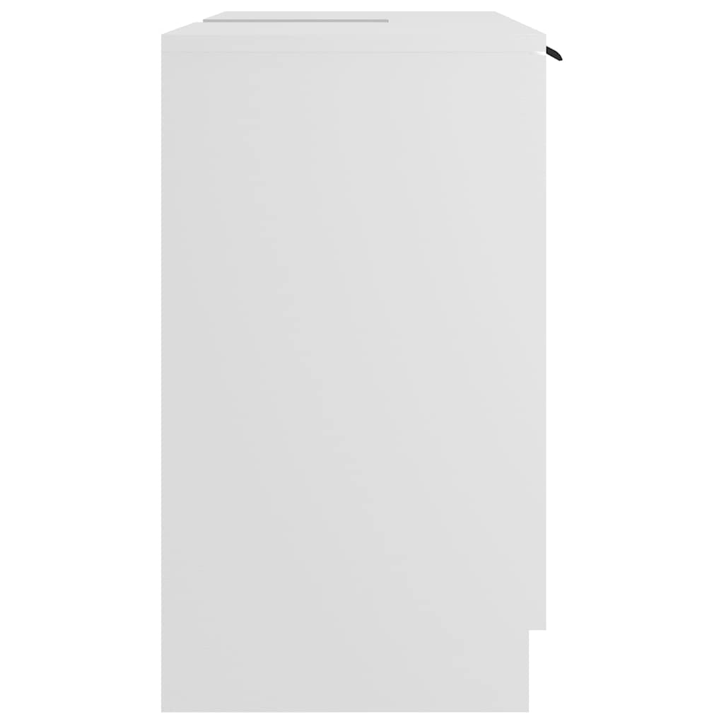 Armadietto da Bagno Bianco 64,5x33,5x59 cm in Legno Multistrato
