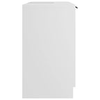 Armadietto da Bagno Bianco 64,5x33,5x59 cm in Legno Multistrato