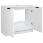 Armadietto da Bagno Bianco 64,5x33,5x59 cm in Legno Multistrato