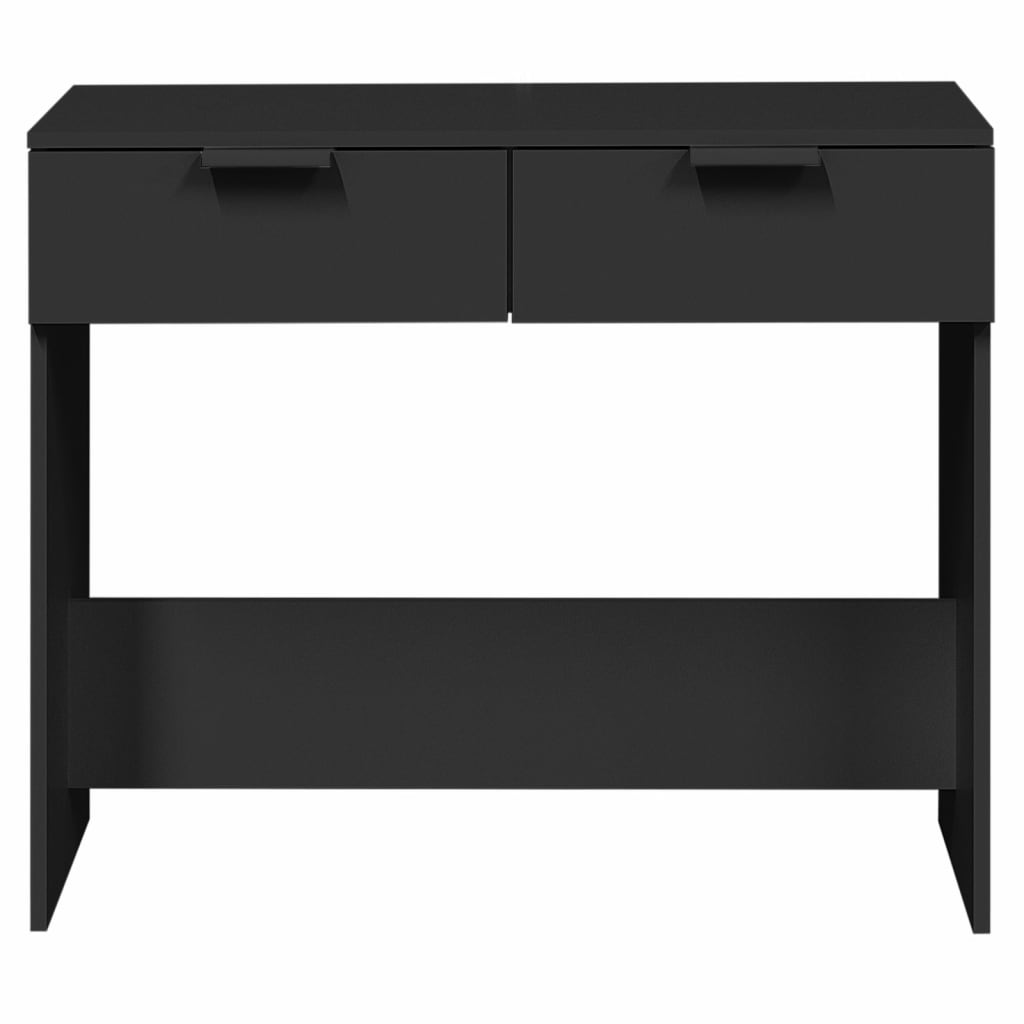 Tavolino Consolle Nero 90x36x75 cm in Legno Multistrato