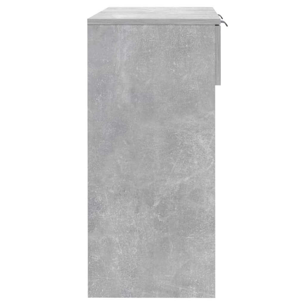 Tavolino da Salotto Grigio Cemento 90x36x75cm Legno Multistrato