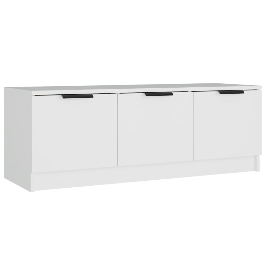 Mobile Porta TV Bianco 102x35x36,5 cm in Legno Multistrato
