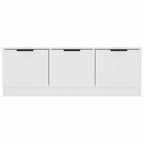 Mobile Porta TV Bianco 102x35x36,5 cm in Legno Multistrato