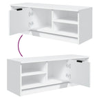 Mobile Porta TV Bianco 102x35,5x36,5 cm in Legno Multistrato