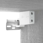 Mobile a Specchio con LED Grigio Sonoma 76x15x55 cm
