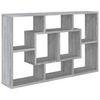 Mensola a Muro Grigio Sonoma 85x16x52,5 cm in Legno Multistrato